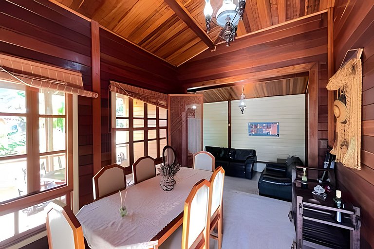 Casa de praia em condomínio com ar-condicionado e piscina