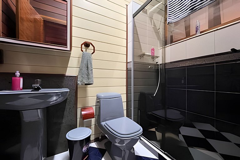 Casa de praia em condomínio com ar-condicionado e piscina