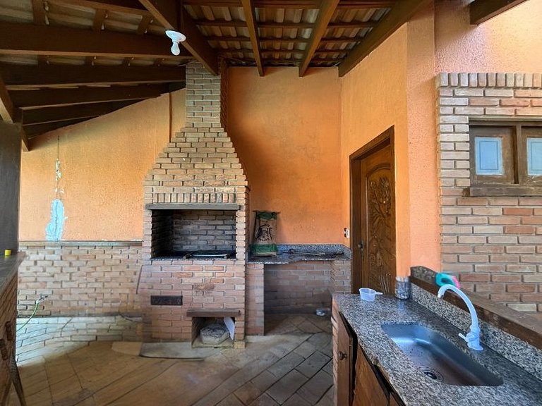 Casa de praia em condomínio com ar-condicionado e piscina